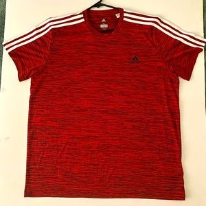 Adidas men’s XL dry fit RED pattern shirt